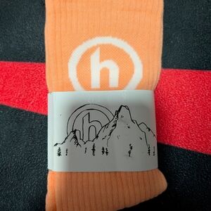 HIDDEN® NY LOGO CREW COTTON SOCKS LIGHT CORAL by HIDDEN NEW YORK SOCKS